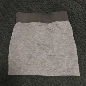 Tight grey short skirt